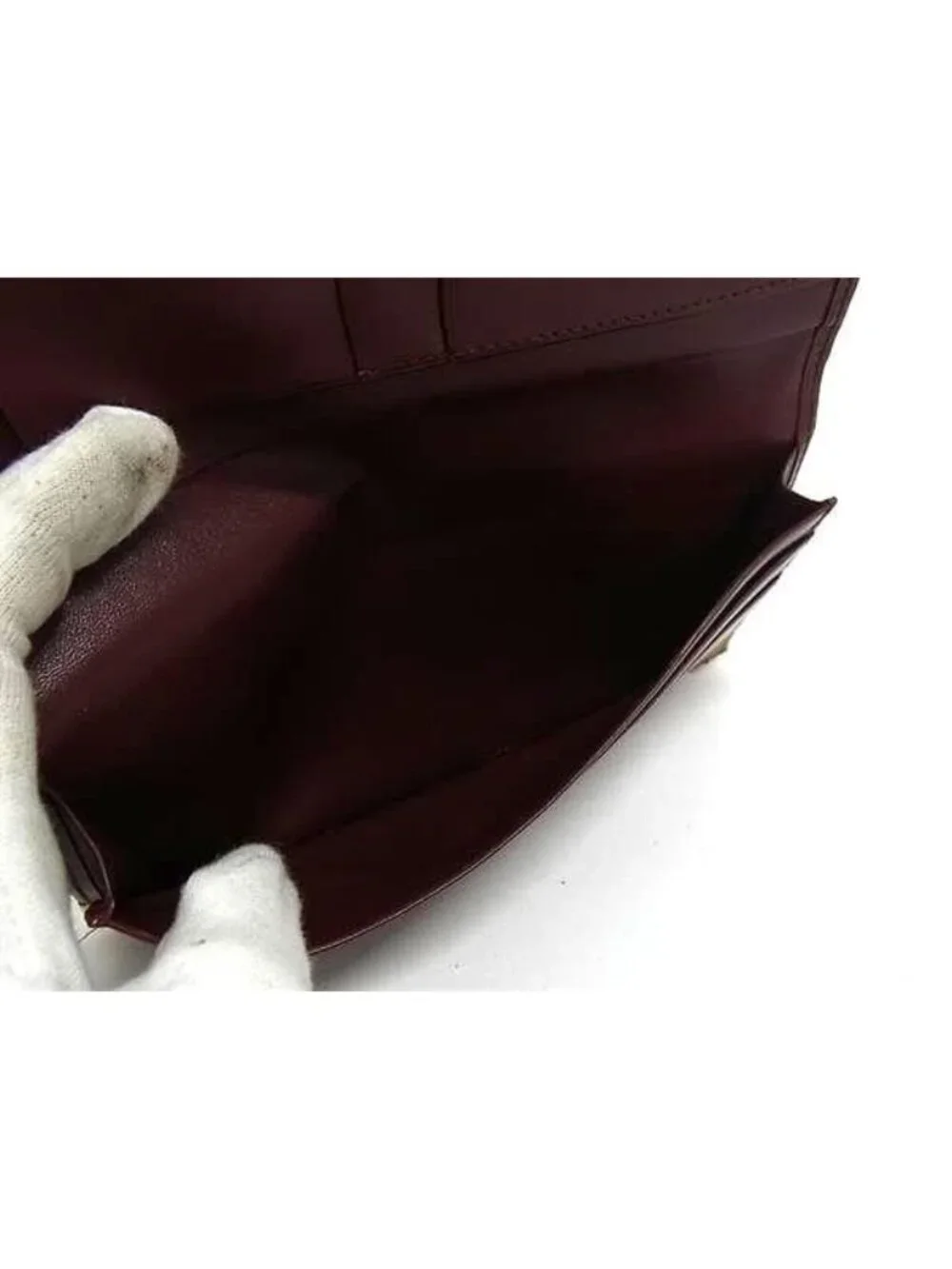 Cartier Wallet Must Line Bordeaux Leather Bifold Billfold